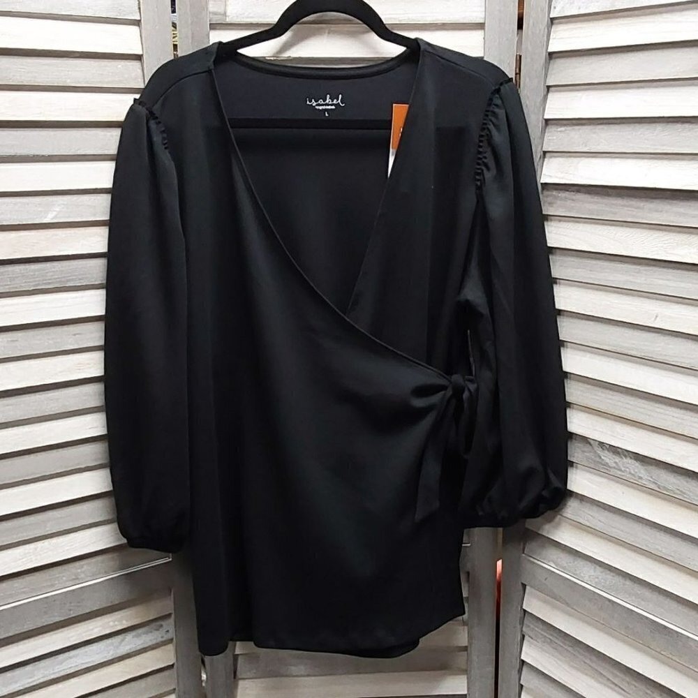 3/4 Sleeve Wrap Maternity Top | Isabel Maternity by Ingrid & Isabel™ | Large